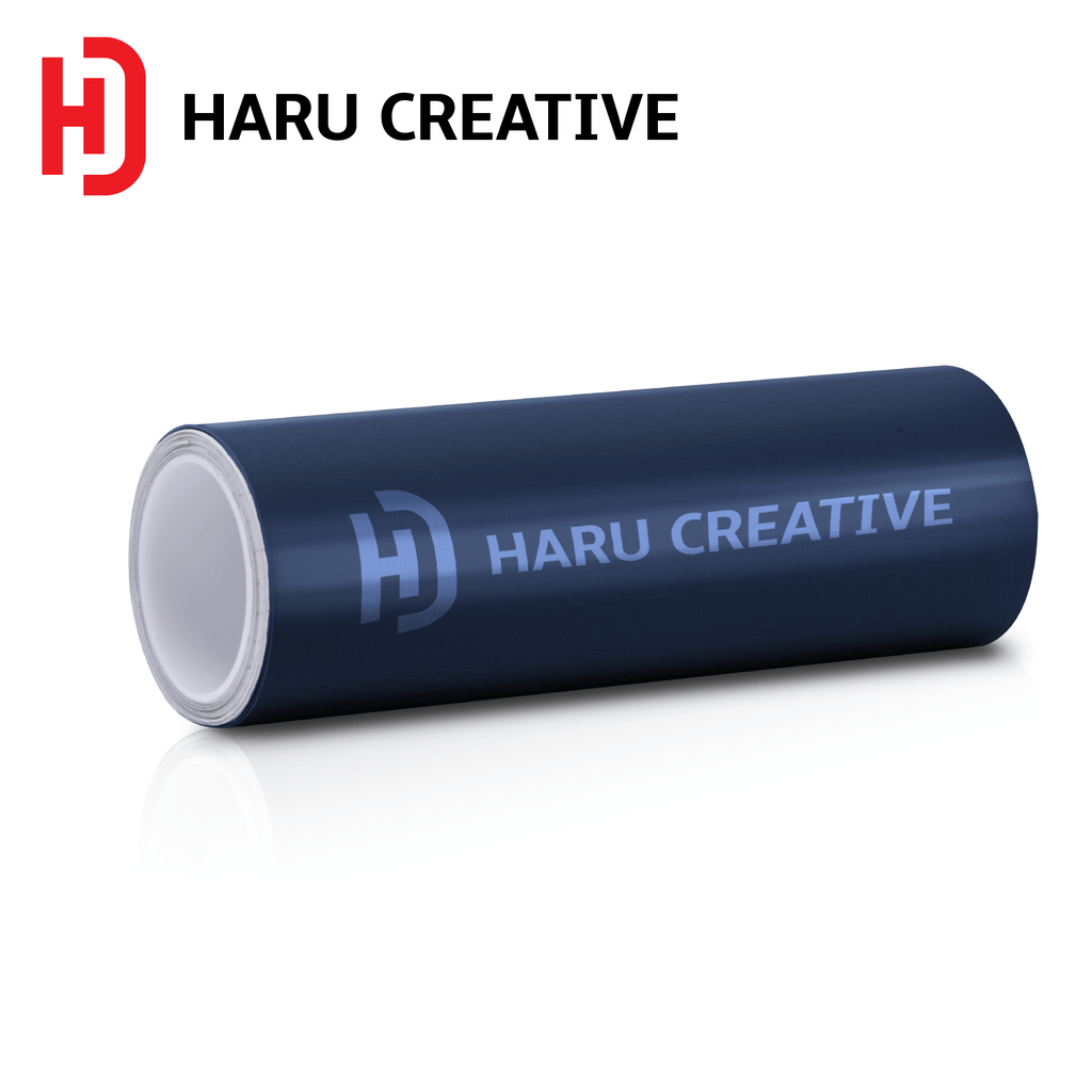 Blue Brushed Aluminum Vinyl Wrap - Adhesive Decal Film Sheet Roll - Haru Creative Brushed Aluminum
