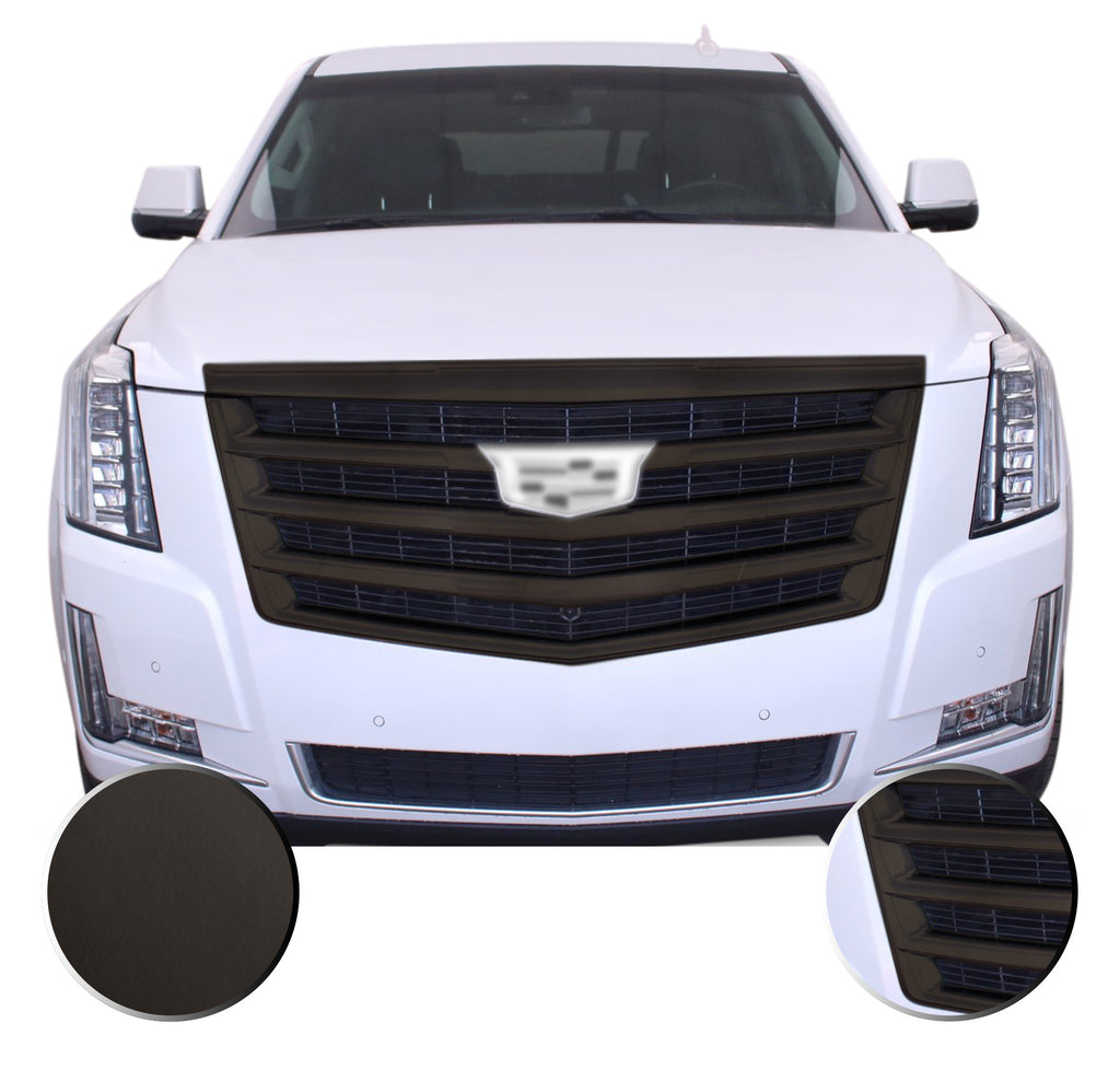 Front Grille Trim Chrome Delete Vinyl Wrap Overlay Kit Compatible with Cadillac Escalade 2015-2020