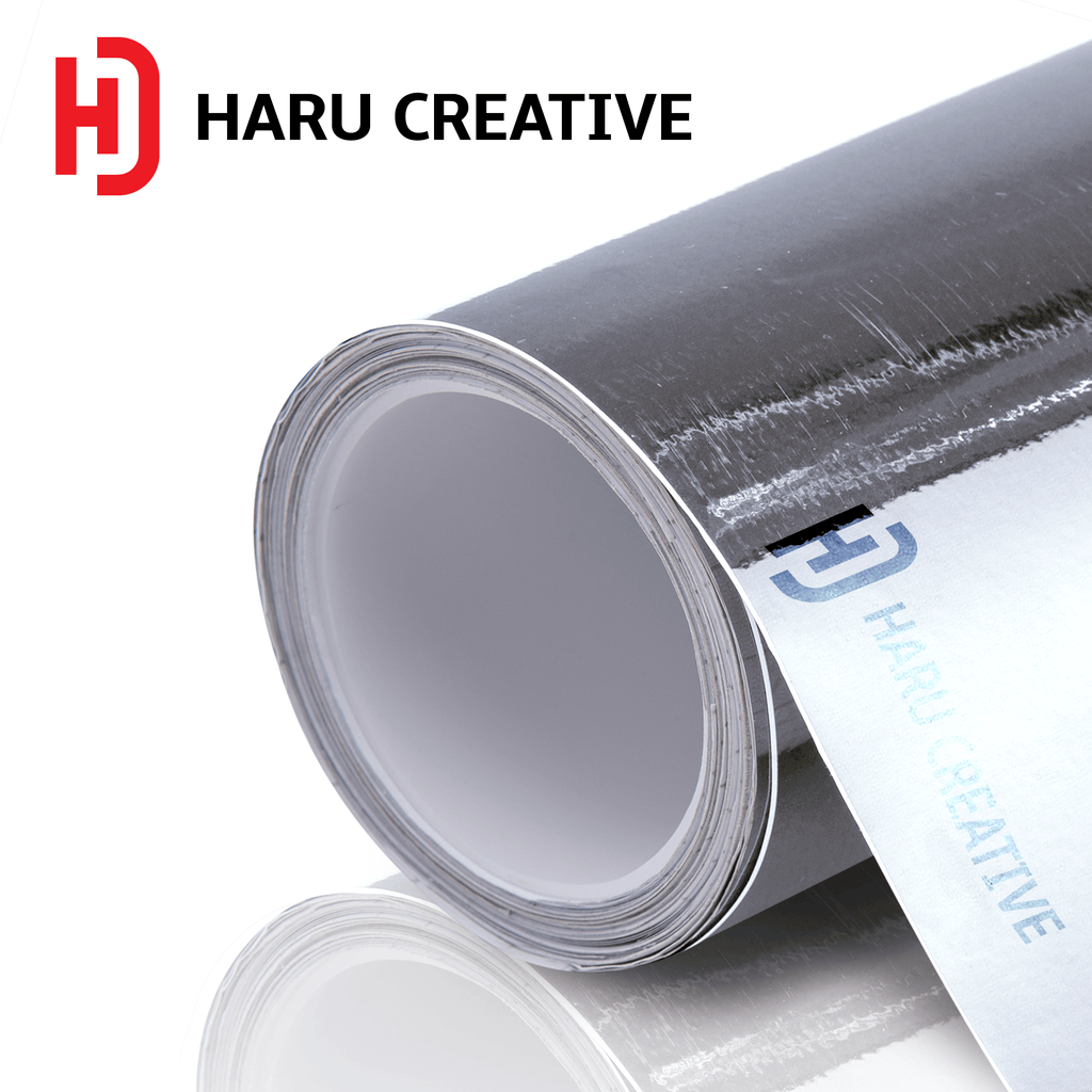 Silver Chrome Vinyl Wrap - Adhesive Decal Film Sheet Roll - Haru Creative Chrome