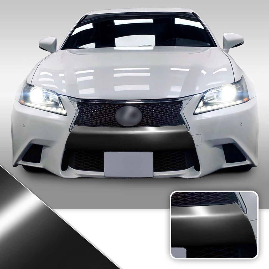 Front Bumper Fascia Blackout Overlay Precut Vinyl Wrap Kit Compatible with Lexus GS350 GS450h F Sport 2013-2015