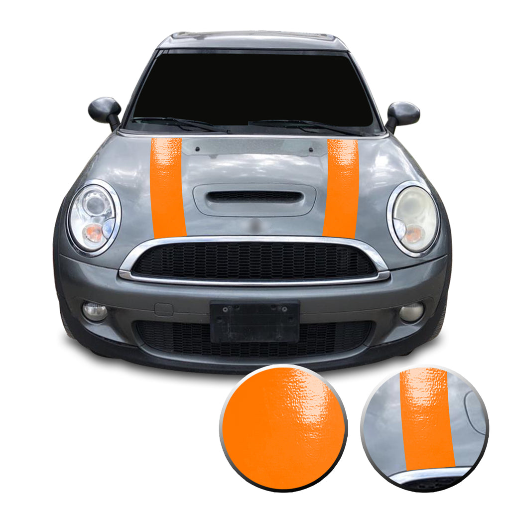 Hood Racking Stripes Pre Cut Vinyl Decal Compatible with Mini Cooper 2007-2013