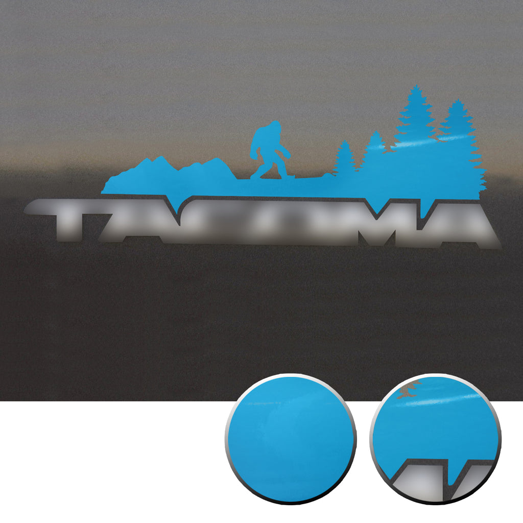 2x Door Badge Emblem Bigfoot Vinyl Decals Overlay Compatible with Toyota Tacoma 2016-2020