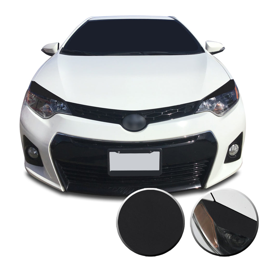 Headlight Eyelid Accent Vinyl Decal Overlay Wrap Trim Compatible with and Fits Toyota Corolla 2014-2016