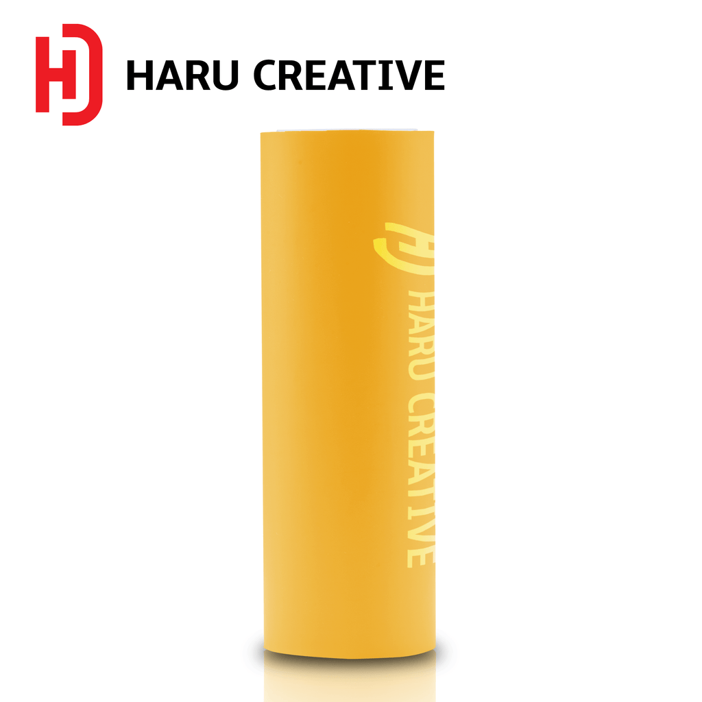 Yellow Matte Vinyl Wrap - Adhesive Decal Film Sheet Roll - Haru Creative Matte